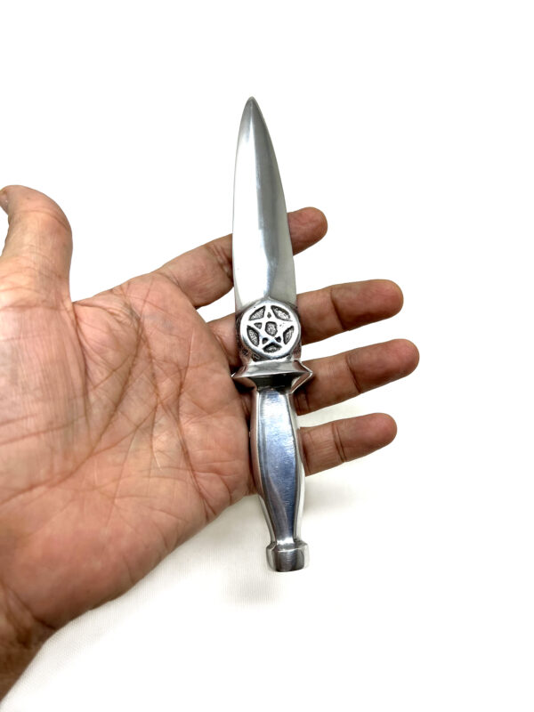 Shreyshti Aluminum Athame / Dagger / Ceremonial Blade Pentacle approx. 7" - Image 2